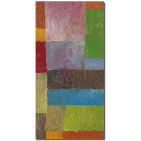 Trademark Fine Art Michelle Calkins 'Abstract Color Panels IV' Canvas Art, 16x32 MC087C-C1632GG